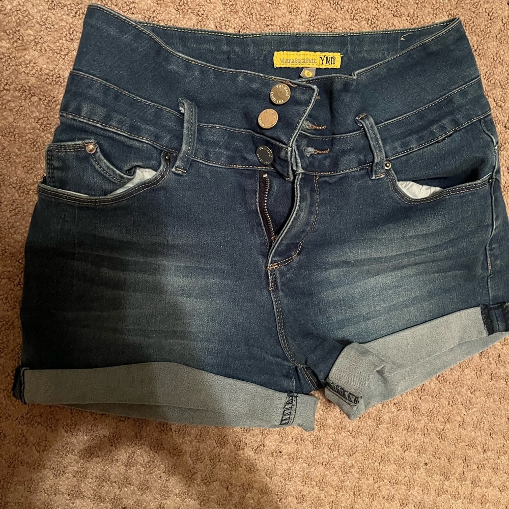 High wasted jean shorts